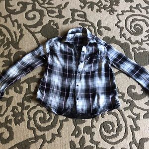 A Black white and pink lace back flannel